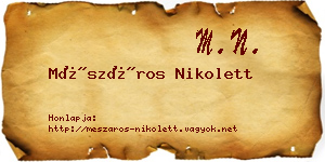 Mészáros Nikolett névjegykártya