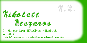 nikolett meszaros business card
